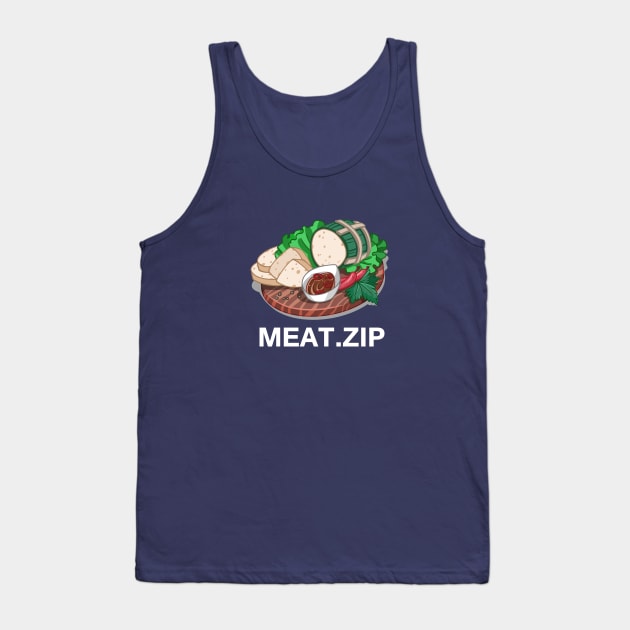 Meat.zip Tank Top by Little Forest Art